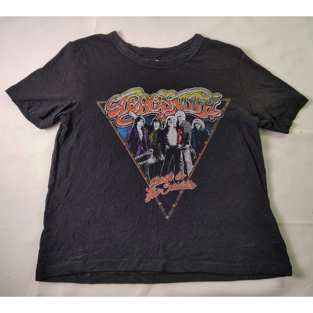 Aerosmith Back in the Saddle Tour T Shirt Size Small Black Live Nation Graphic